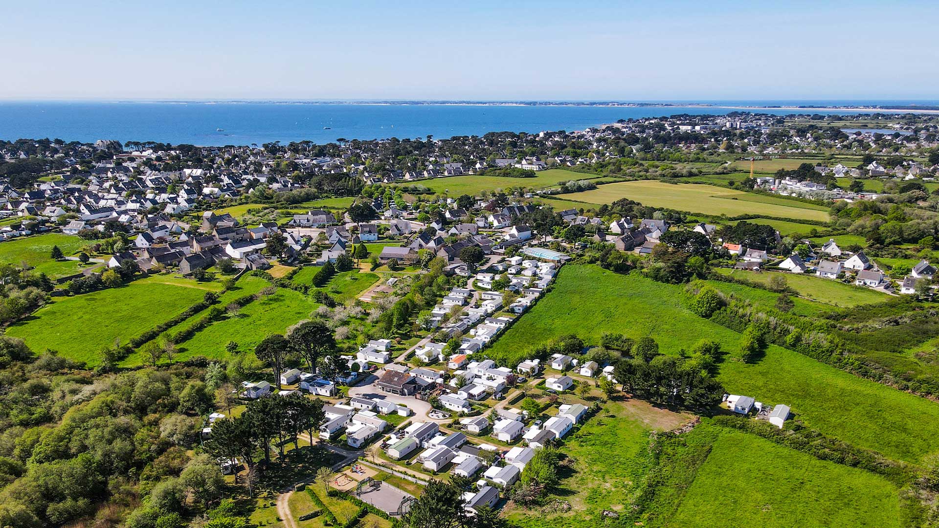 Camping Carnac : Vue aérienne du Camping le Dolmen